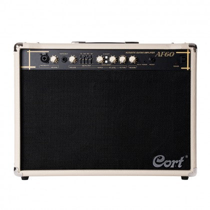Amplifier Acoustic Guitar Cort AF60 bao gồm 2 loa Woofers 8-inch và một loa Tweeter