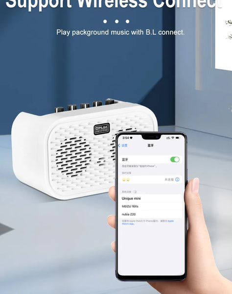 Amplifier Electric Guitar Coolmusic UNIQUE-MINI - Kết nối bluetooth một cách dễ dàng