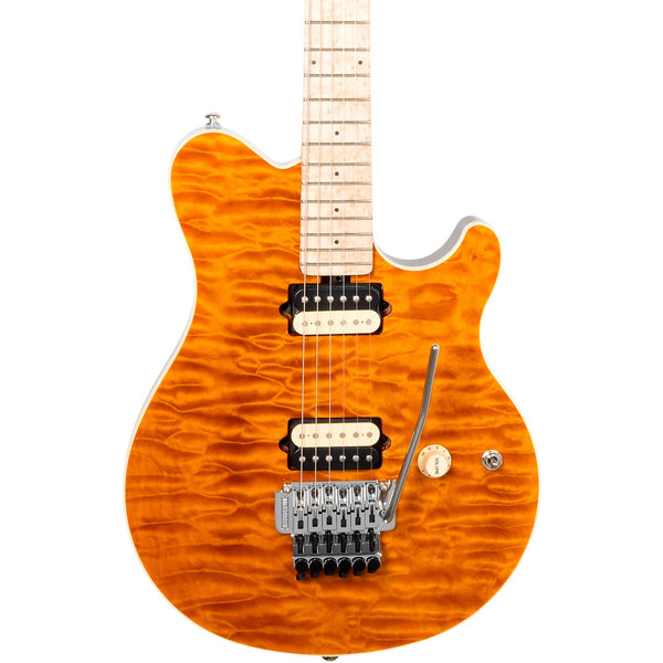 Đàn Guitar Điện Ernie Ball Music Man Axis Premium One Piece Quilt Top - Translucent Gold