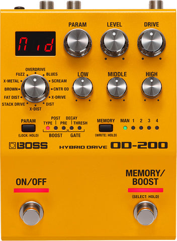 Pedal Guitar Boss OD-200 Hybrid Drive