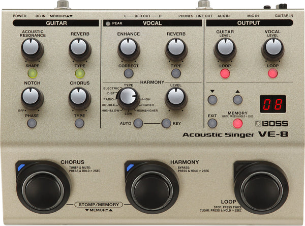 Pedal Guitar Boss VE-8 Acoustic Singer
