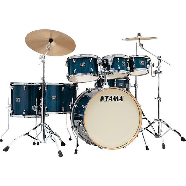 Trống Cơ Tama Superstar Classic CL72RS 7-Shell Pack màu Gloss Sapphire Lacebark Pine (22"/8"/10"/12"/14"/14"/16")