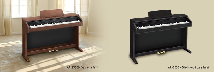 Casio CELVIANO AP-250 có hai phiên bản màu Black và Brown