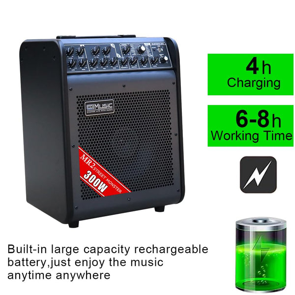 Loa được tích hợp pin sạc, có thể sạc lại trên Coolmusic MR-2