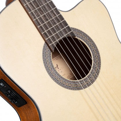 Đàn Guitar Classic Cort AC120CE có mặt trên gỗ vân sam sitka