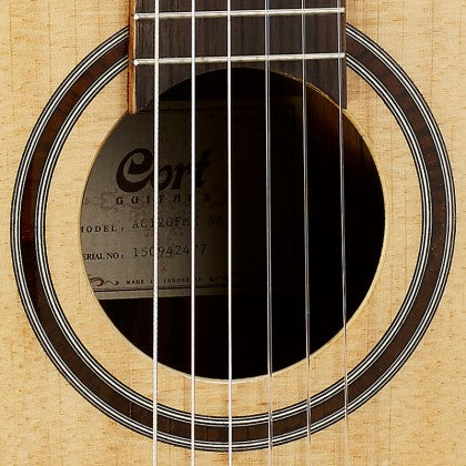 Đàn Guitar Classic Cort AC160CF có rosette hoa văn gỗ