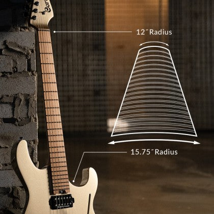 Đàn Guitar Điện Cort G300 Pro cần đàn có bán kính phức hợp 12-15.75"
