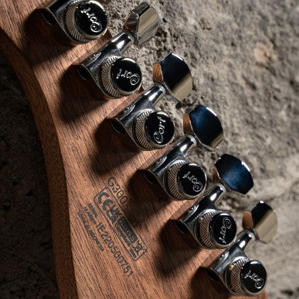 Đàn Guitar Điện Cort G300 Raw có bộ điều chỉnh khoá sole Cort