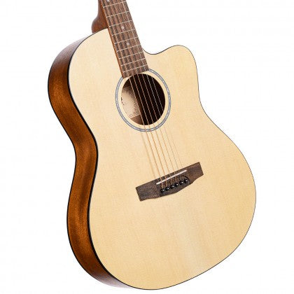 Đàn Guitar Acoustic Cort Jade1 có thân đàn nhỏ, đường cắt sâu