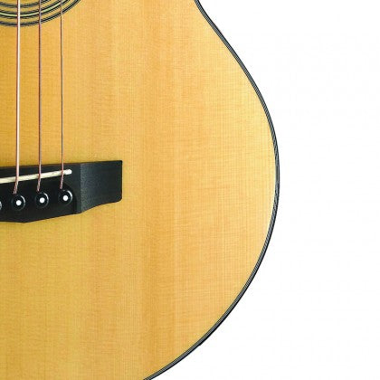 Đàn Guitar Acoustic Bass Cort SJB5F có mặt trên bằng gỗ vân sam sitka nguyên khối