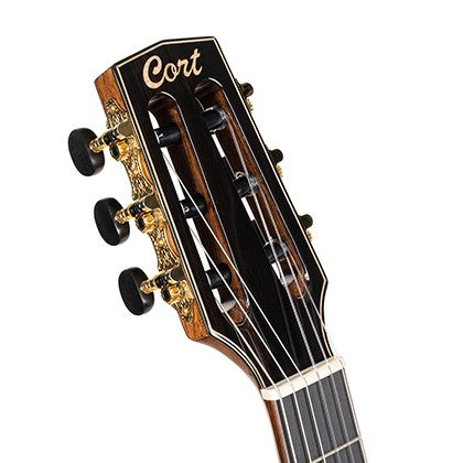 Đàn Guitar Điện Silent Cort Sunset Nylectric DLX có đầu đàn thiết kế mảnh cổ điển