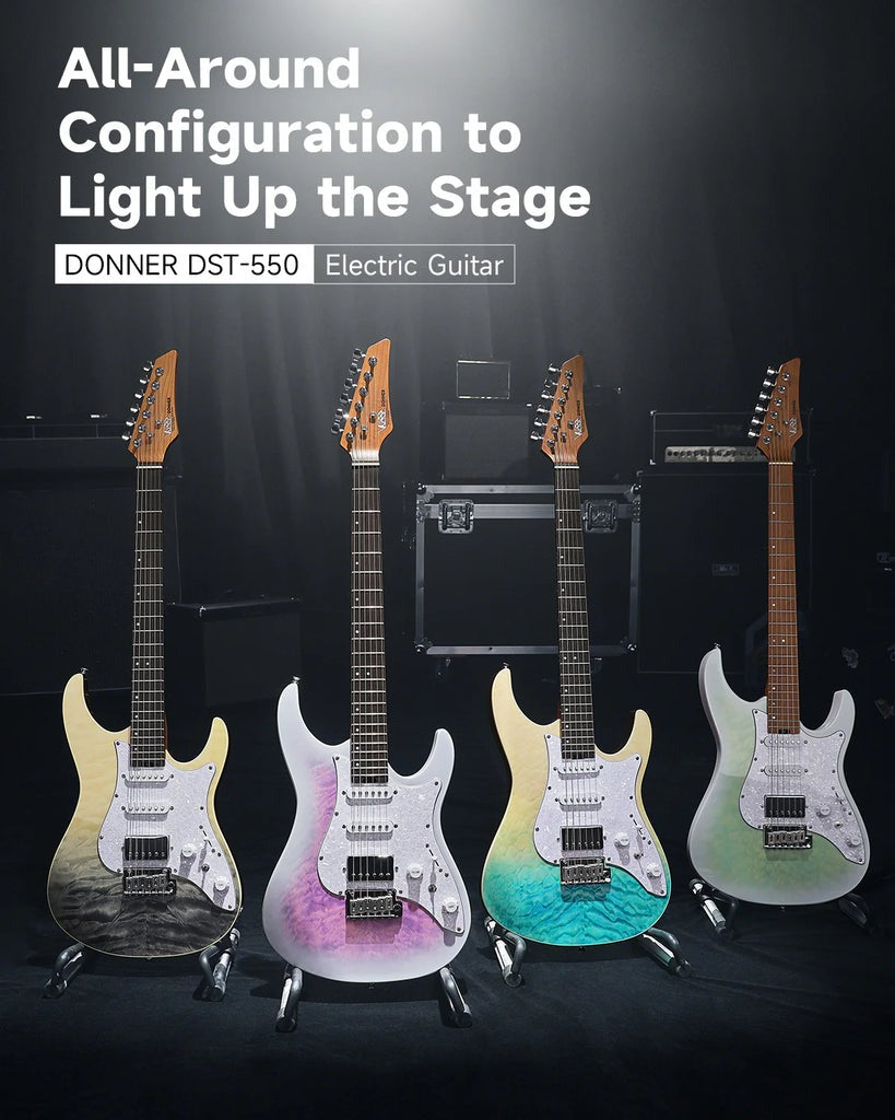 Đàn Guitar Điện Donner DST-550 HSS Maple Fingerboard