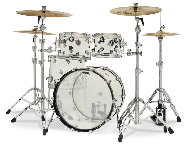 Trống Cơ DW Design Series Acrylic 4-Pcs Shell Pack - Clear Acrylic