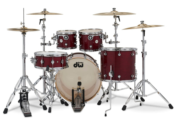 Trống Cơ DW Design Series 4-Pcs Shell Pack - Cherry Stain (Không bao gồm Cymbal, Hardware)
