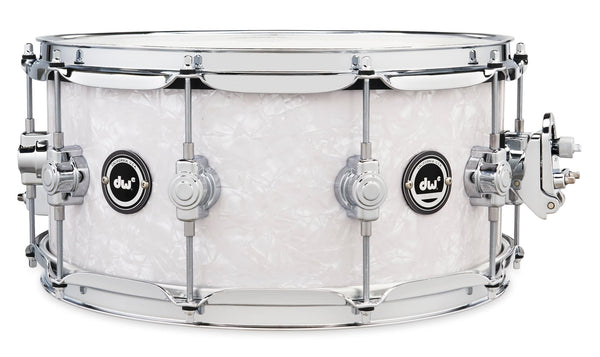 Trống Snare DW DWe 6.5"x14" - White Marine Pearl Finish Ply