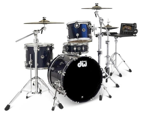 Trống Cơ DW DWe 4-Pcs Drum Kit Bundle - Midnight Blue Metallic