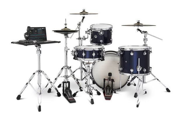 Trống Cơ DW DWe 4-Pcs Drum Kit Bundle - Midnight Blue Metallic