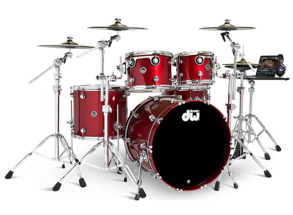 Trống Cơ DW DWe 5-Pcs Shell Pack - Black Cherry Metallic