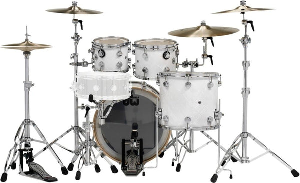 Trống Cơ DW Collector's Series 4-Pcs Shell Pack - White Crystal FinishPly