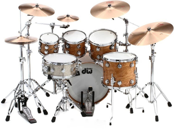 Trống Cơ DW Collector's Series Lacquer Custom 5-Pcs Cherry Shell Pack - Natural Lacquer