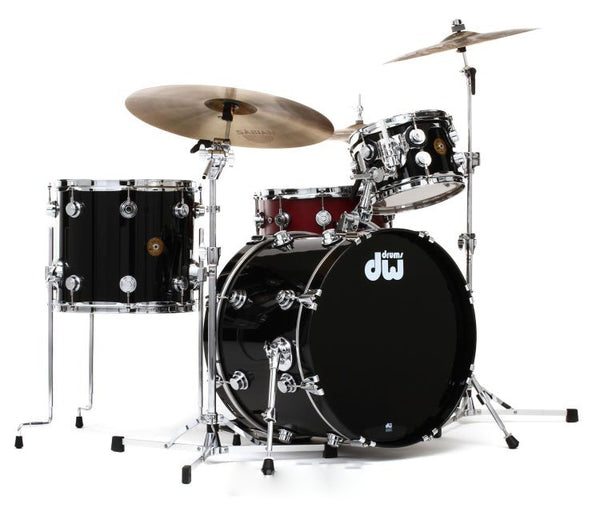 Trống Cơ DW Collector's Jazz Mahogany/Gum 3-Pcs Shell Pack - Black Lacquer Finish