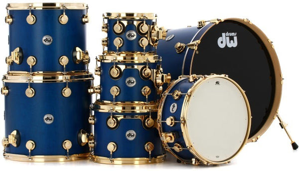 Trống Cơ DW Collector's Series Maple/Mahogany 7-Pcs Shell Pack - Satin Regal Blue
