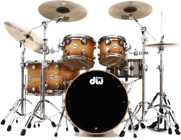 Trống Cơ DW Collector's Series Pure Oak 5-Pcs Shell Pack - Satin Natural to Burnt Toast Burst