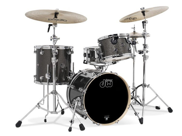 Trống Cơ DW Performance Series 3-Pcs Shell Pack w/14 x 22-inch Bass Drum - Pewter Sparkle FinishPly