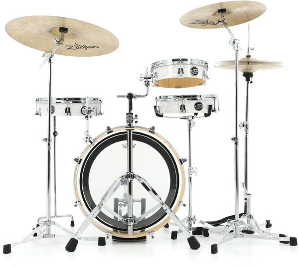Trống Cơ DW Performance Series Low Pro 4-Pcs Shell Pack - White Marine FinishPly