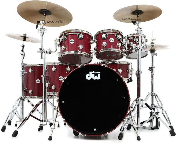 Trống Cơ DW Collector's Series Purpleheart Lacquer 7-Pcs Shell Pack - Gloss Natural with Nickel Hardware