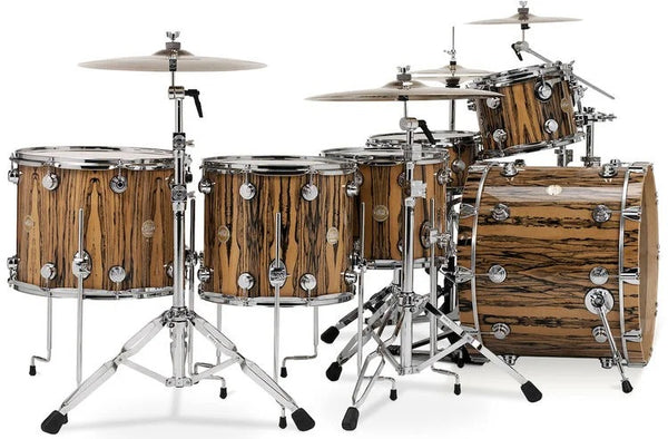 Trống Cơ DW Collector's Series Exotic 7-Pcs Shell Pack - Natural Lacquer over Ivory Ebony