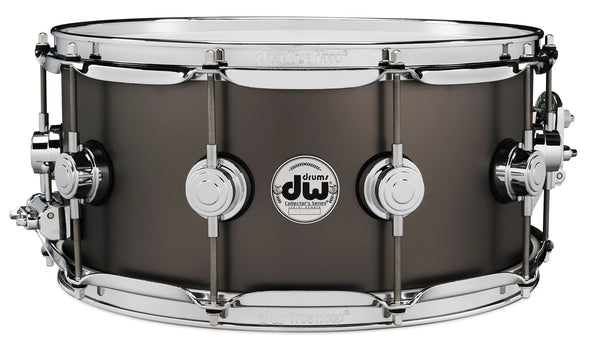 Trống Snare DW Collector's Series Metal Brass 6.5"x14" - Satin Black