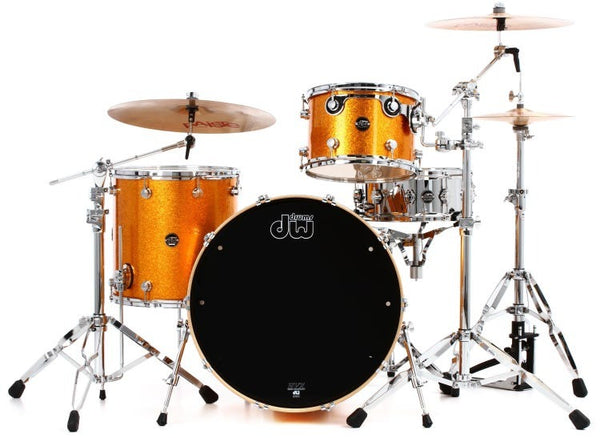 Trống Cơ DW Performance Series 3-Pcs Shell Pack 24-inch Bass Drum - Gold Sparkle Finish Ply