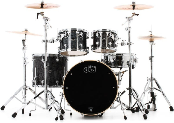 Trống Cơ DW Performance Series 4-Pcs Shell Pack 22-inch Bass Drum - Black Diamond FinishPly