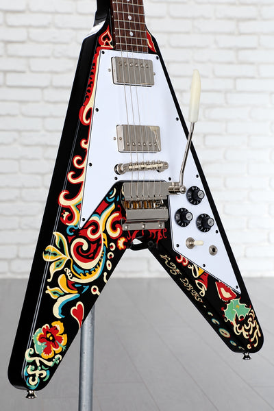 Đàn Guitar Điện Epiphone Inspired By Gibson Custom Jimi Hendrix "Love Drops" Flying V Artist - Ebony