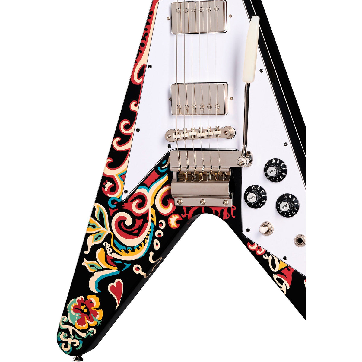 Đàn Guitar Điện Epiphone Inspired By Gibson Custom Jimi Hendrix "Love Drops" Flying V Artist - Ebony