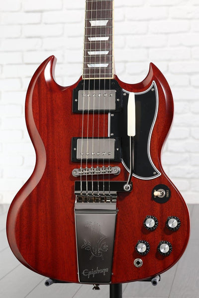 Đàn Guitar Điện Epiphone Inspired By Gibson Custom 1964 SG Standard Reissue Maestro Vibrola - Cherry Red