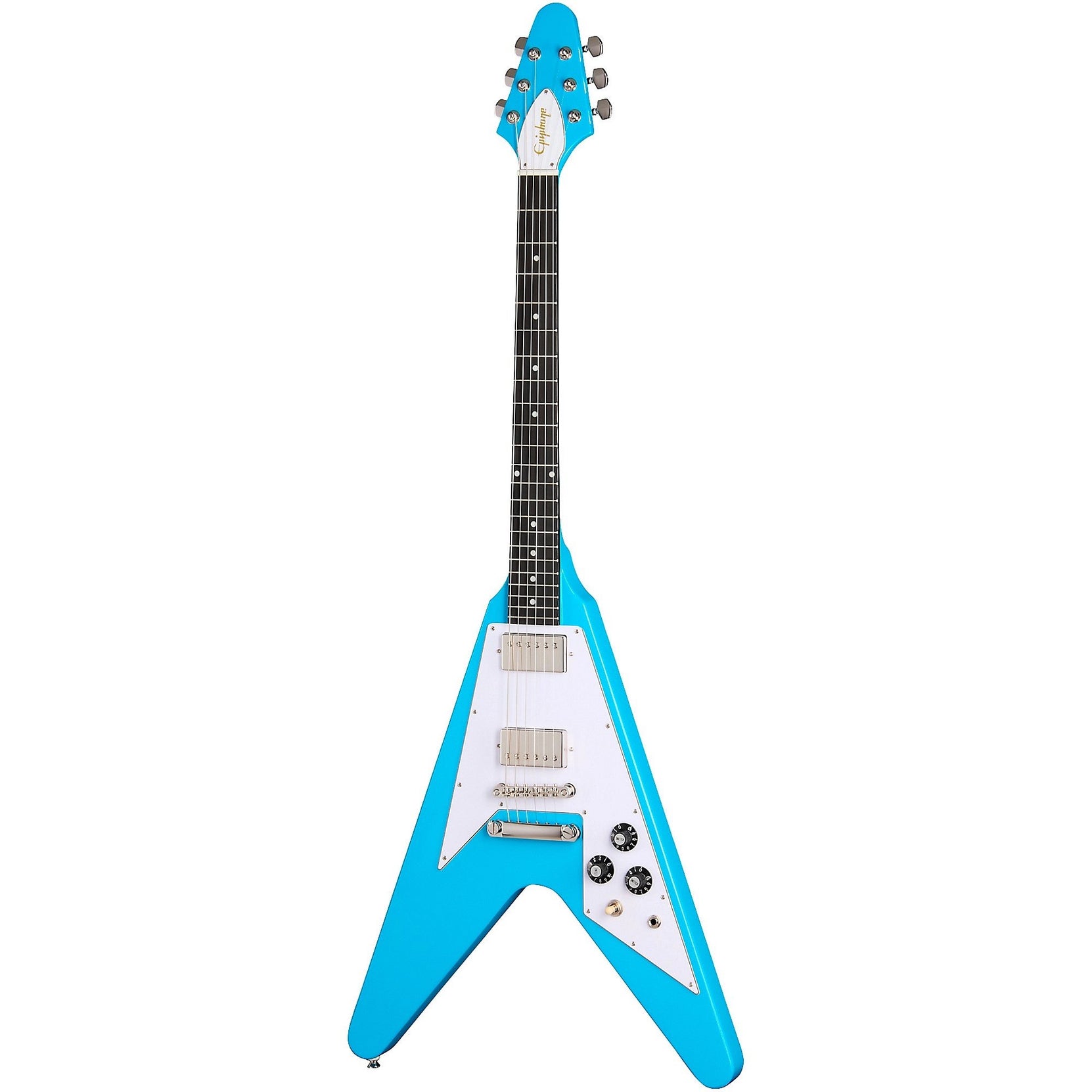 Đàn Guitar Điện Epiphone Inspired By Gibson Flying V 70s - Maui Blue