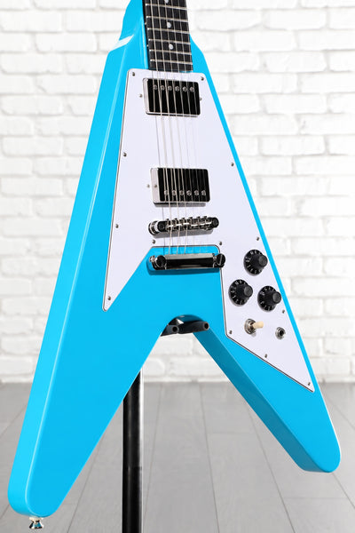 Đàn Guitar Điện Epiphone Inspired By Gibson Flying V 70s - Maui Blue