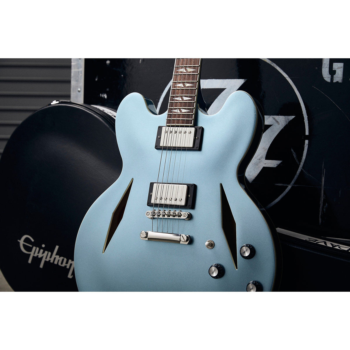 Đàn Guitar Điện Epiphone Dave Grohl DG-335 Artist Semi-Hollowbody - Pelham Blue