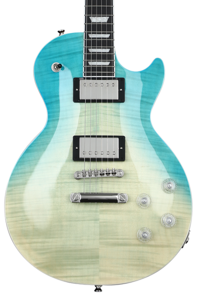 Đàn Guitar Điện Epiphone Les Paul Modern Figured - Caribbean Blue Fade