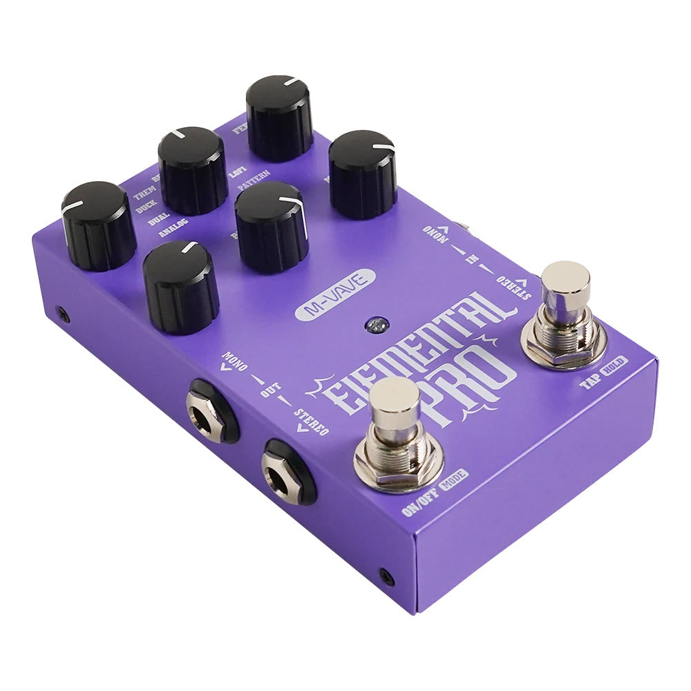 Pedal Guitar M-Vave ELEMENTAL PRO Stereo Digital Modeling Delay