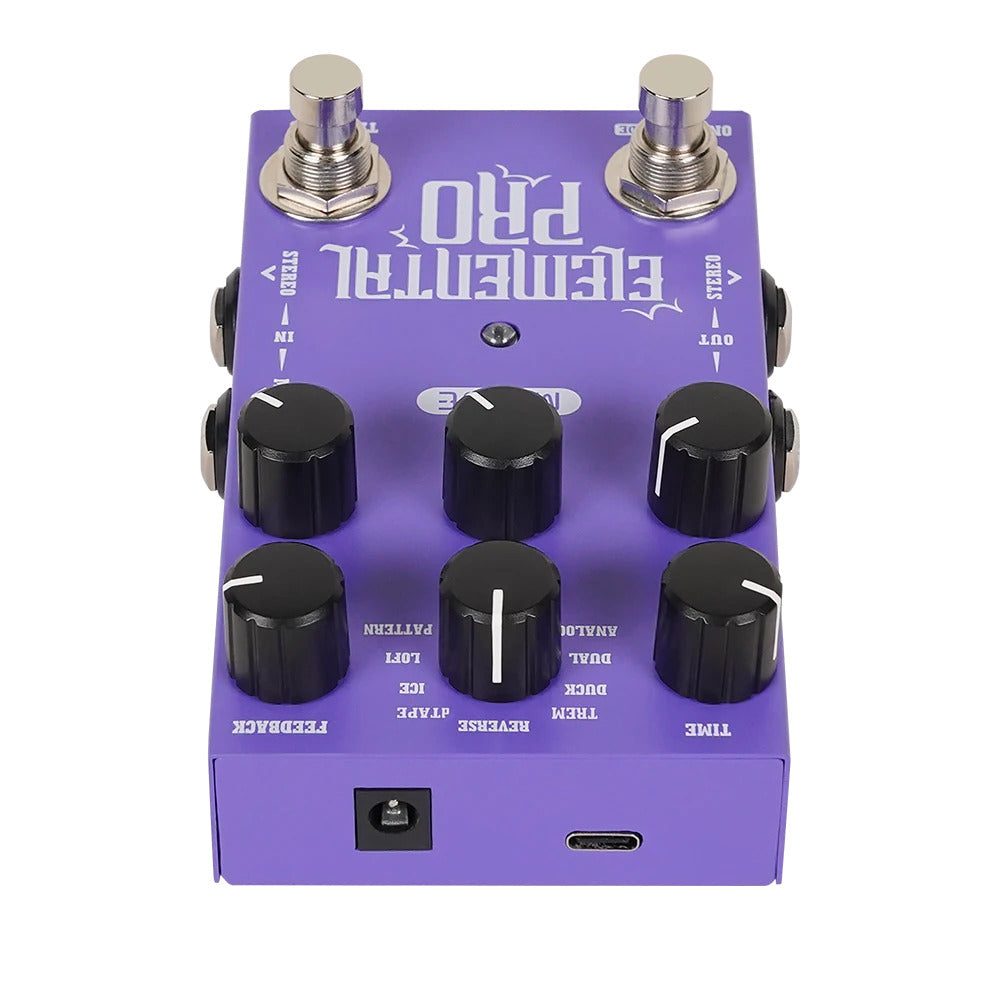 Pedal Guitar M-Vave ELEMENTAL PRO Stereo Digital Modeling Delay