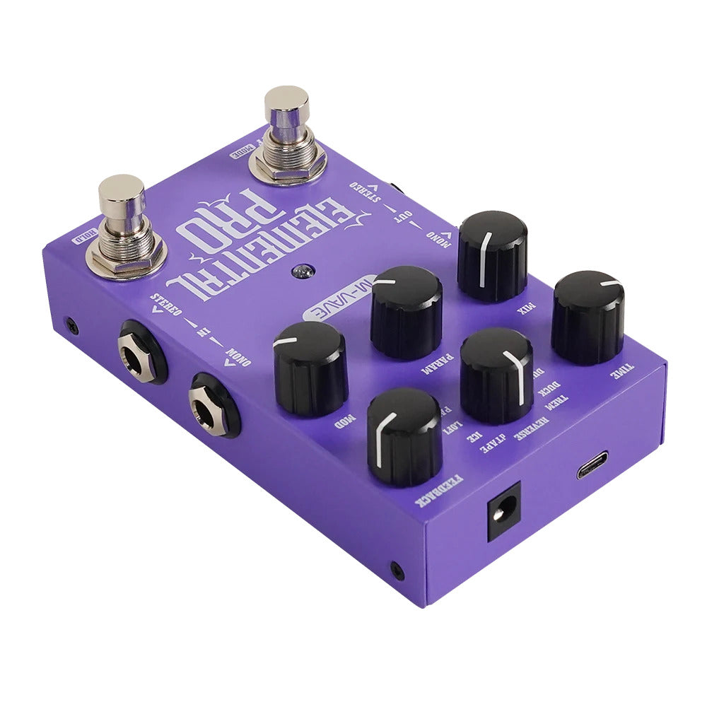 Pedal Guitar M-Vave ELEMENTAL PRO Stereo Digital Modeling Delay