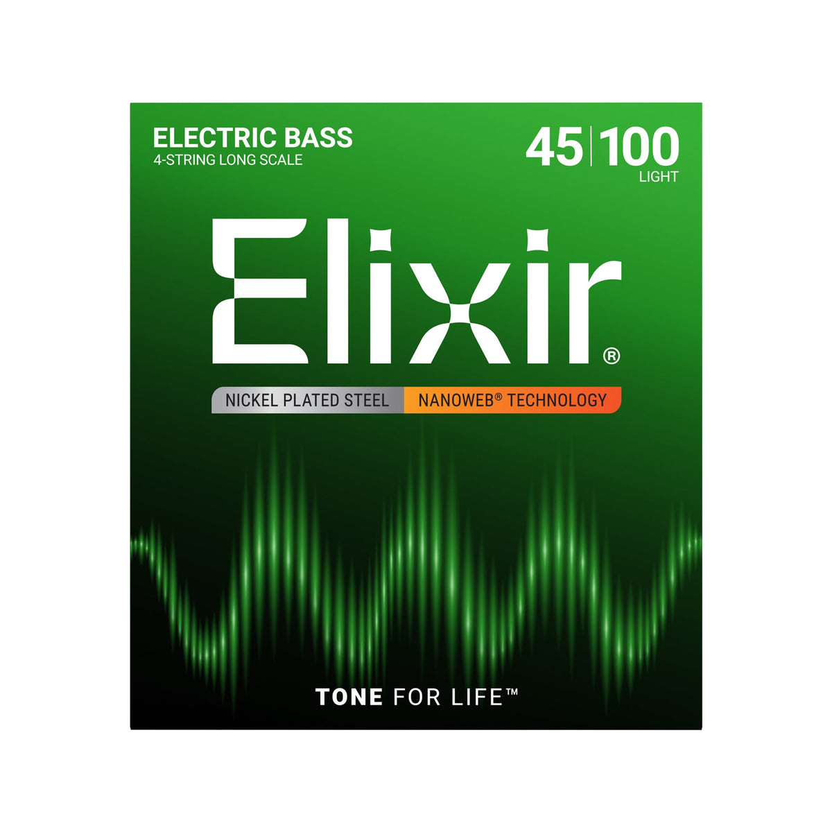 Dây Đàn Guitar Bass Elixir 14052 Nanoweb Light Long Scale 4-String 45-100