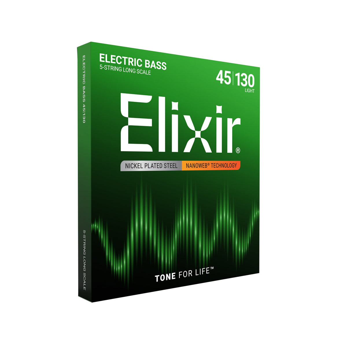 Dây Đàn Guitar Bass Elixir 14202 Nanoweb Light Long Scale 5-String 45-130