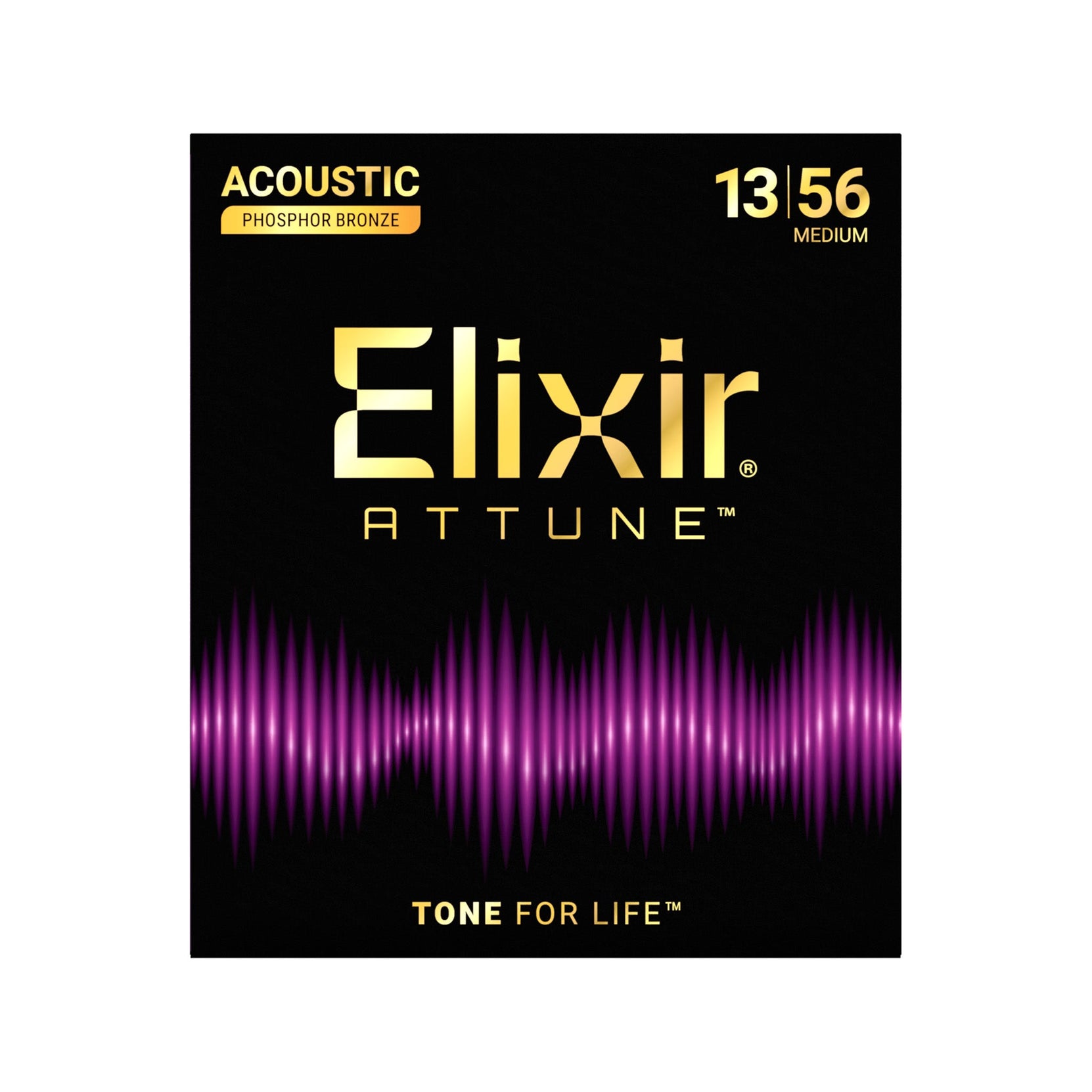 Dây Đàn Guitar Acoustic Elixir Attune 21102 Phosphor Bronze 13-56