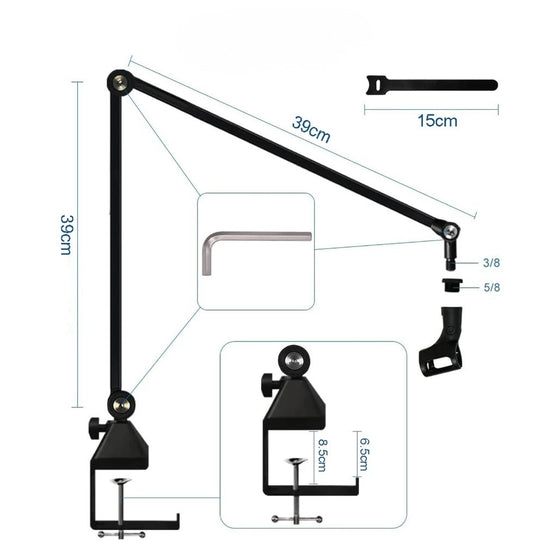 Giá Đỡ Micro Kẹp Bàn Dr.Mic F08