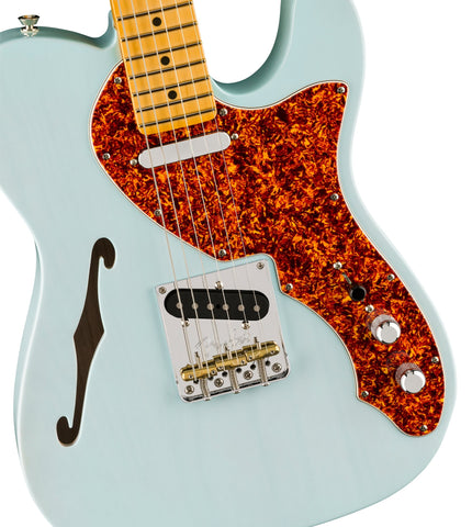 Đàn Guitar Điện Fender Limited Edition American Professional II Telecaster Thinline, Maple FB - Transparent Daphne Blue