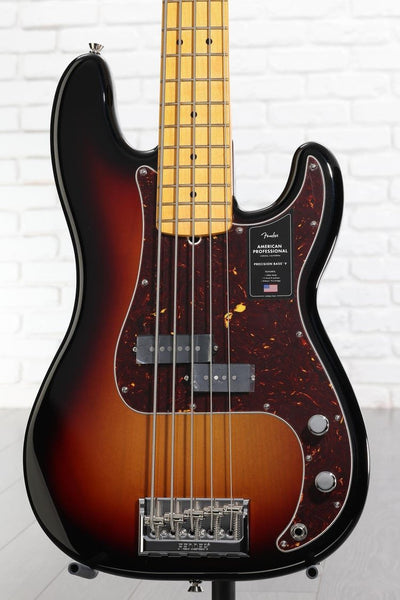 Đàn Guitar Bass 5-dây Fender American Professional Precision Bass V - 3-Color Sunburst w/Maple Fingerboard